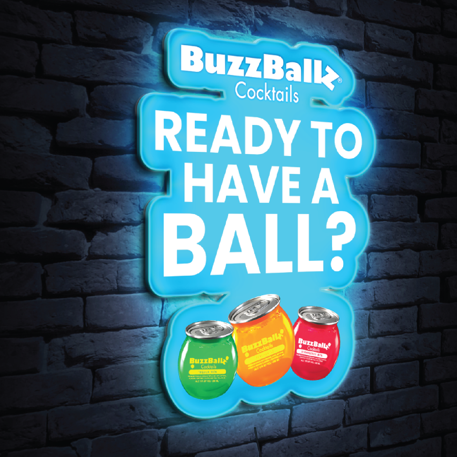 BuzzBallz 2D LED Signs Overseas Ocean or Air