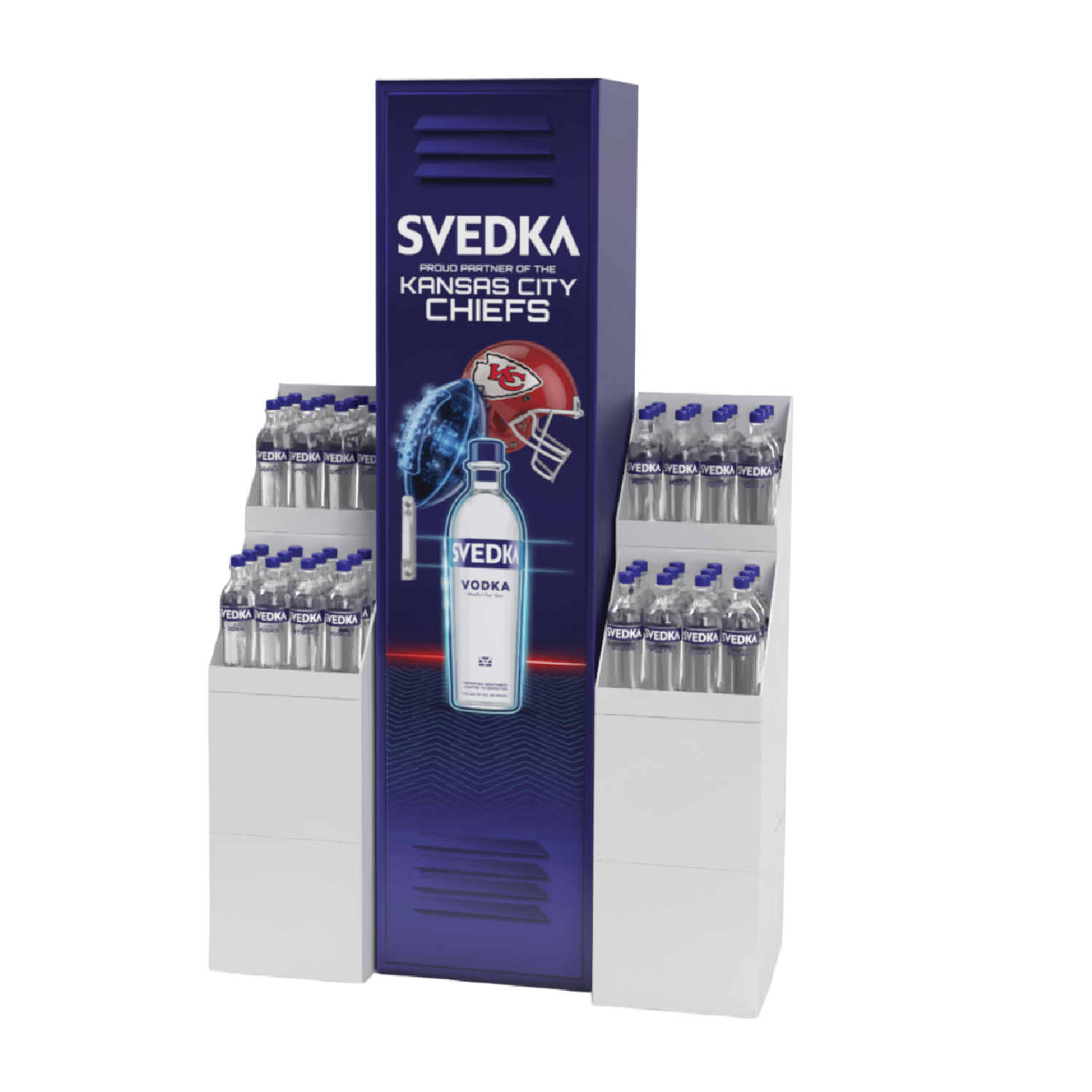 Svedka 56" Tall Corrugate Locker Display