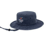 Bucket hat with removable chin cord