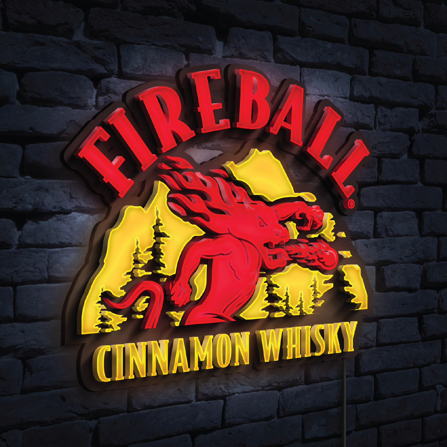 Fireball Custom LED Rubber 3D