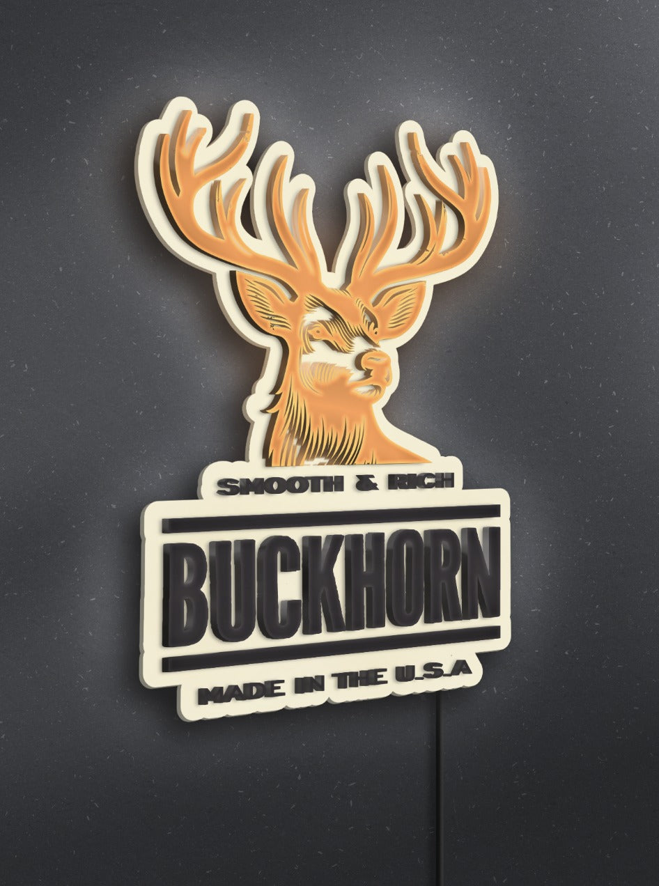 Buckhorn BOURBON 3D RUBBERIZED LED SIGN