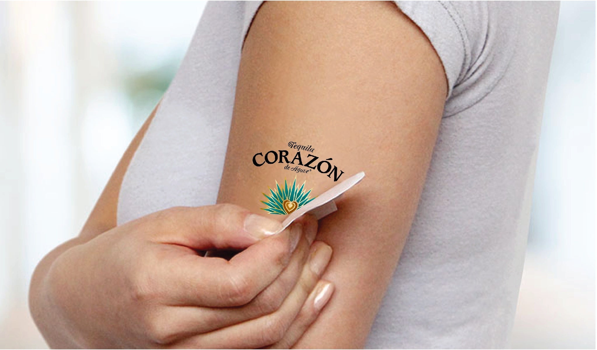 Corazon 2X2 Temporary Tattoos
