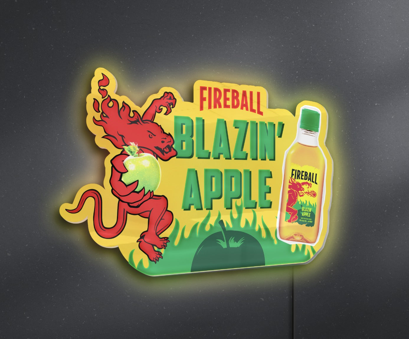 Fireball Apple 2D LED SIGNS OVERSEAS